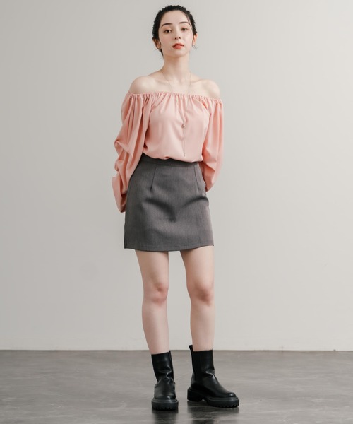 Rocky Monroe(ロッキーモンロー)の「インパン付き台形ミニスカート(スカート・レディース・ブラック/チャコール・M/L)」の10枚目の写真