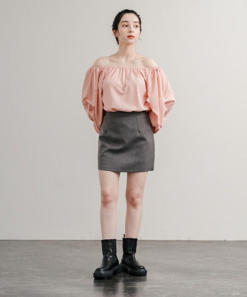 Rocky Monroe(ロッキーモンロー)の「インパン付き台形ミニスカート(スカート・レディース・ブラック/チャコール・M/L)」の21枚目の写真