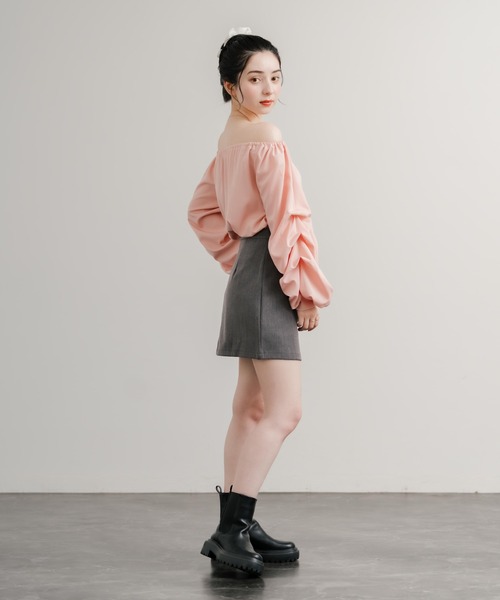 Rocky Monroe(ロッキーモンロー)の「インパン付き台形ミニスカート(スカート・レディース・ブラック/チャコール・M/L)」の22枚目の写真
