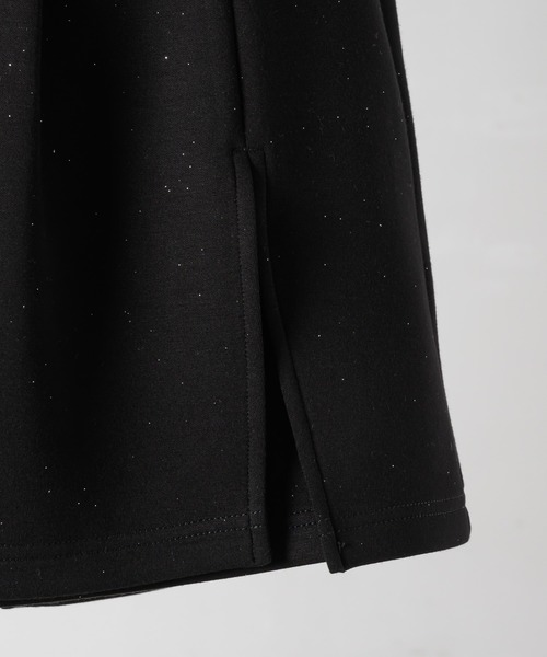 Lallana(ララーナ)の「Lame coco short sweatpants/ラメココショートスウェットパンツ(スカート・レディース・グレー/ブラック・FREE/SMALL)」の8枚目の写真