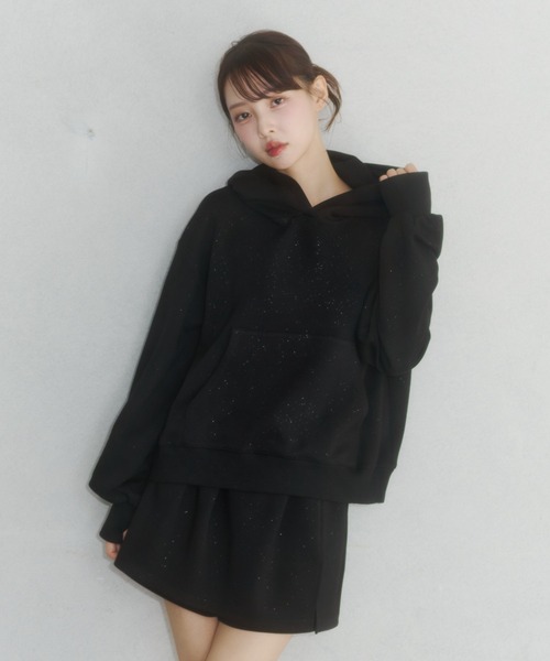 Lallana(ララーナ)の「Lame coco short sweatpants/ラメココショートスウェットパンツ(スカート・レディース・グレー/ブラック・FREE/SMALL)」の20枚目の写真