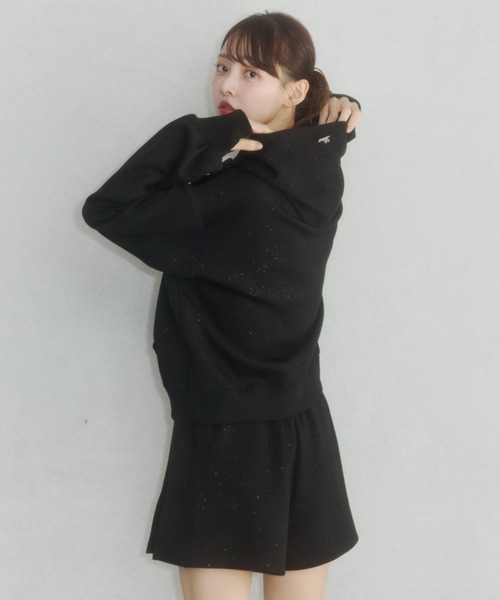 Lallana(ララーナ)の「Lame coco short sweatpants/ラメココショートスウェットパンツ(スカート・レディース・グレー/ブラック・FREE/SMALL)」の22枚目の写真