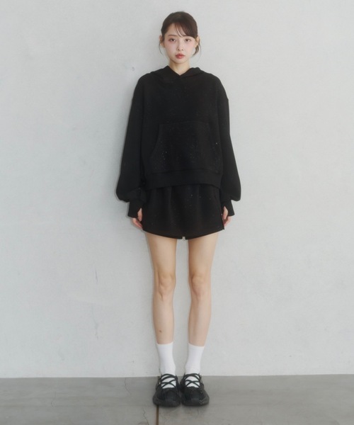 Lame coco short sweatpants/ラメココショートスウェットパンツ