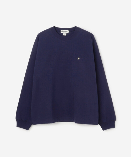 GYMPHLEX（ジムフレックス）の「Gymphlex | ヘビーウェイトジャージー 長袖ビッグTシャツ MEN（Tシャツ/カットソー・メンズ・ブルー/ダークグレー/アイボリー・L/M）」の3枚目の写真