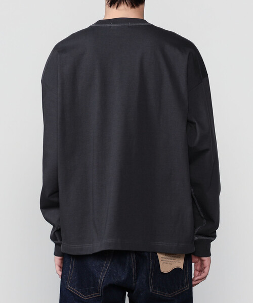 GYMPHLEX（ジムフレックス）の「Gymphlex | ヘビーウェイトジャージー 長袖ビッグTシャツ MEN（Tシャツ/カットソー・メンズ・ブルー/ダークグレー/アイボリー・L/M）」の15枚目の写真