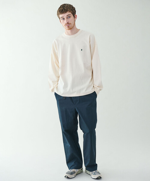 GYMPHLEX（ジムフレックス）の「Gymphlex | ヘビーウェイトジャージー 長袖ビッグTシャツ MEN（Tシャツ/カットソー・メンズ・ブルー/ダークグレー/アイボリー・L/M）」の9枚目の写真