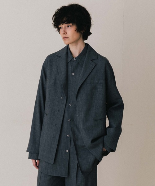 CREDONA（クレドナ）の「SAVILE WOOL HOOK JACKET/サビルウールフックジャケット（テーラードジャケット・レディース・グレー/ブラウン/ベージュ・0/1）」の2枚目の写真
