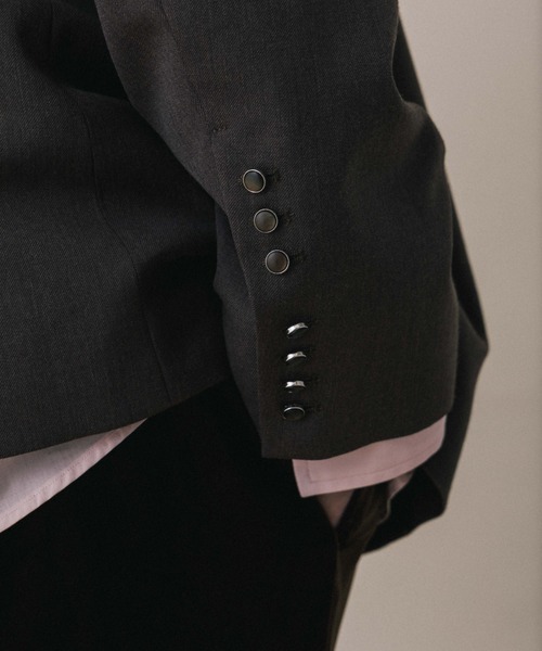 CREDONA（クレドナ）の「SAVILE WOOL HOOK JACKET/サビルウールフックジャケット（テーラードジャケット・レディース・グレー/ブラウン/ベージュ・0/1）」の9枚目の写真