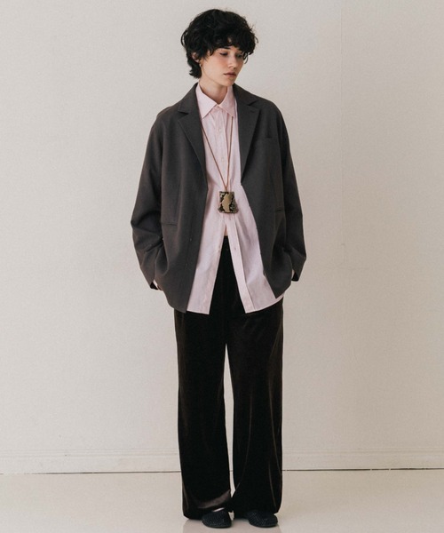 CREDONA（クレドナ）の「SAVILE WOOL HOOK JACKET/サビルウールフックジャケット（テーラードジャケット・レディース・グレー/ブラウン/ベージュ・0/1）」の10枚目の写真