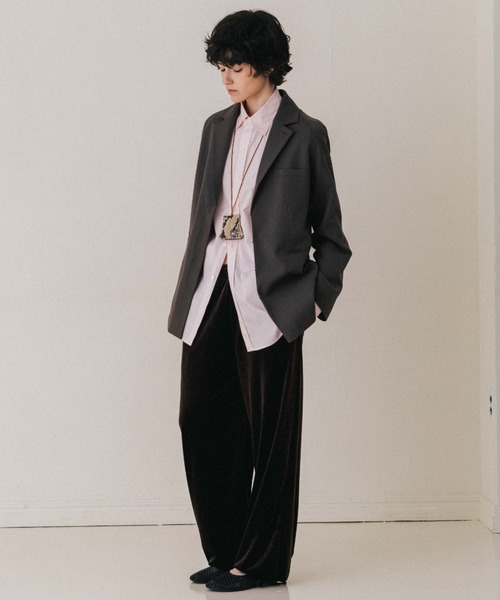 CREDONA（クレドナ）の「SAVILE WOOL HOOK JACKET/サビルウールフックジャケット（テーラードジャケット・レディース・グレー/ブラウン/ベージュ・0/1）」の12枚目の写真