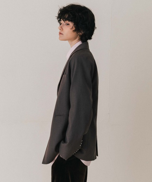 CREDONA（クレドナ）の「SAVILE WOOL HOOK JACKET/サビルウールフックジャケット（テーラードジャケット・レディース・グレー/ブラウン/ベージュ・0/1）」の6枚目の写真