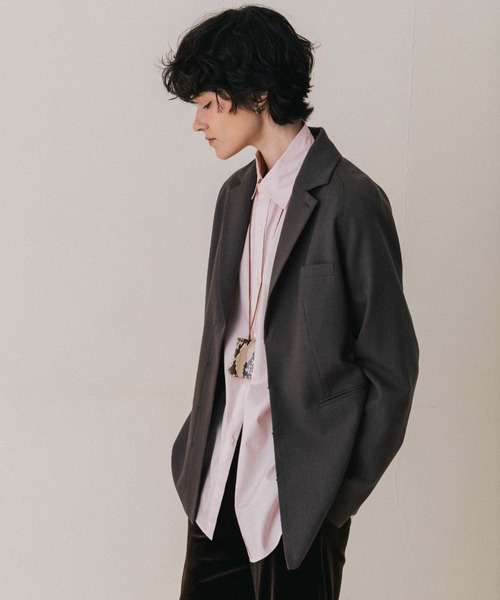 CREDONA（クレドナ）の「SAVILE WOOL HOOK JACKET/サビルウールフックジャケット（テーラードジャケット・レディース・グレー/ブラウン/ベージュ・0/1）」の5枚目の写真
