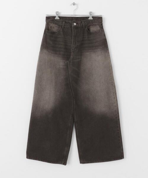 SENSE OF PLACE by URBAN RESEARCH（センスオブプレイスバイアーバンリサーチ）の「ヴィンテージライクデニムワイドパンツ（デニムパンツ・メンズ・ブラック/ネイビー/インディゴブルー・MEDIUM/LARGE）」の8枚目の写真