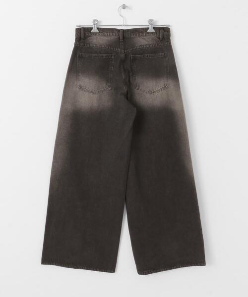 SENSE OF PLACE by URBAN RESEARCH（センスオブプレイスバイアーバンリサーチ）の「ヴィンテージライクデニムワイドパンツ（デニムパンツ・メンズ・ブラック/ネイビー/インディゴブルー・MEDIUM/LARGE）」の10枚目の写真