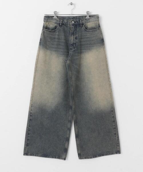SENSE OF PLACE by URBAN RESEARCH（センスオブプレイスバイアーバンリサーチ）の「ヴィンテージライクデニムワイドパンツ（デニムパンツ・メンズ・ブラック/ネイビー/インディゴブルー・MEDIUM/LARGE）」の21枚目の写真