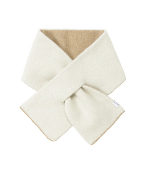 MACKINTOSH PHILOSOPHY（ﾏｯｷﾝﾄｯｼｭ ﾌｨﾛｿﾌｨｰ）の「ギフトBOX付き ウール100％ ”ROLL MUFFLER” リバーシブル マフラー（ストール/ショール・レディース・オレンジ/ベージュ/ピンク/レモンイエロー/ブルー系その他・FREE）」の8枚目の写真