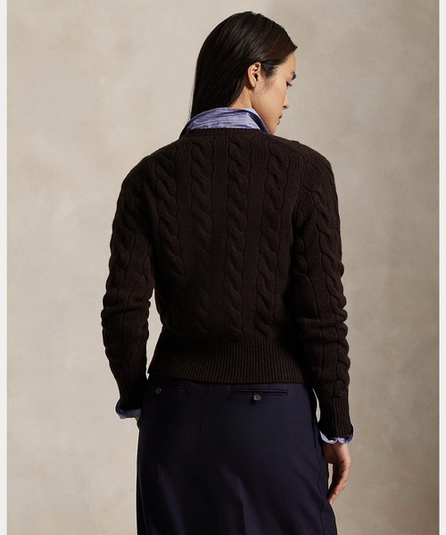 ケーブルニット ウールカシミヤ カーディガン（カーディガン/ボレロ