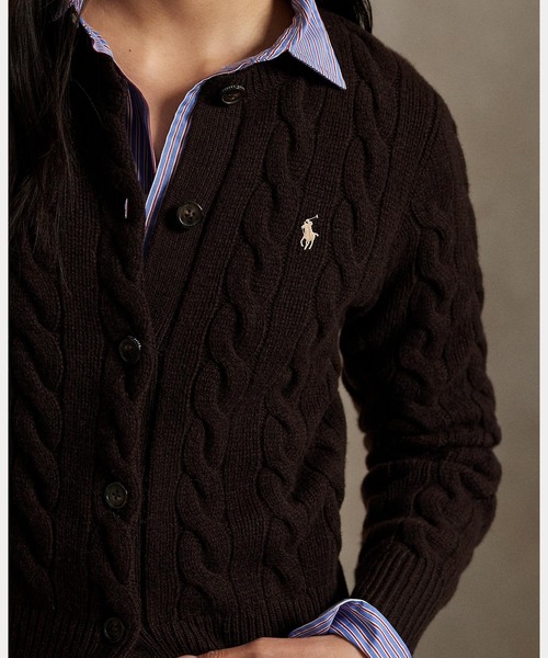 ケーブルニット ウールカシミヤ カーディガン（カーディガン/ボレロ