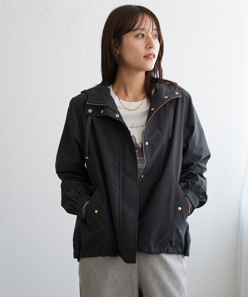 ikka（イッカ）の「【雑誌InRed11月号掲載】ピケライトマウンテンパーカ（ブルゾン・レディース・チャコールグレー/ブラウン/クリアグリーン/ライトベージュ・M/L/S）」の7枚目の写真