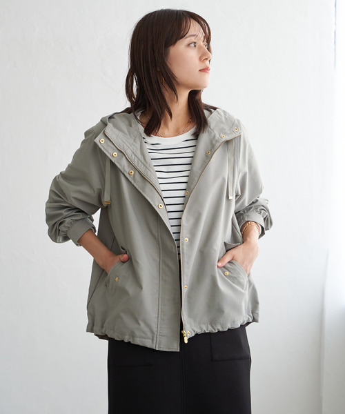 ikka（イッカ）の「【雑誌InRed11月号掲載】ピケライトマウンテンパーカ（ブルゾン・レディース・チャコールグレー/ブラウン/クリアグリーン/ライトベージュ・M/L/S）」の21枚目の写真