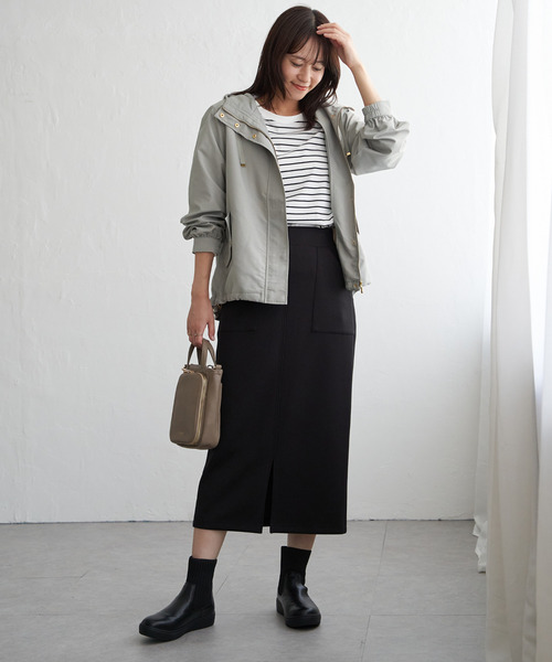 ikka（イッカ）の「【雑誌InRed11月号掲載】ピケライトマウンテンパーカ（ブルゾン・レディース・チャコールグレー/ブラウン/クリアグリーン/ライトベージュ・M/L/S）」の19枚目の写真