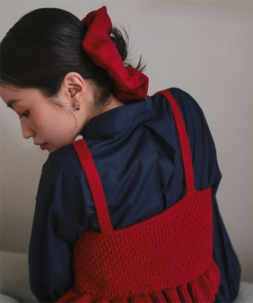 miette(ミエット)の「シュシュ付きニットキャミビスチェ(ニット/セーター・レディース・レッド/チャコール/ライトブルー・M/S/L)」の10枚目の写真