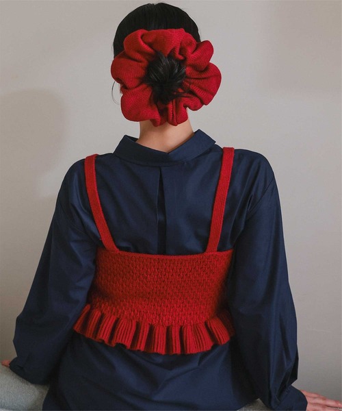 miette(ミエット)の「シュシュ付きニットキャミビスチェ(ニット/セーター・レディース・レッド/チャコール/ライトブルー・M/S/L)」の13枚目の写真