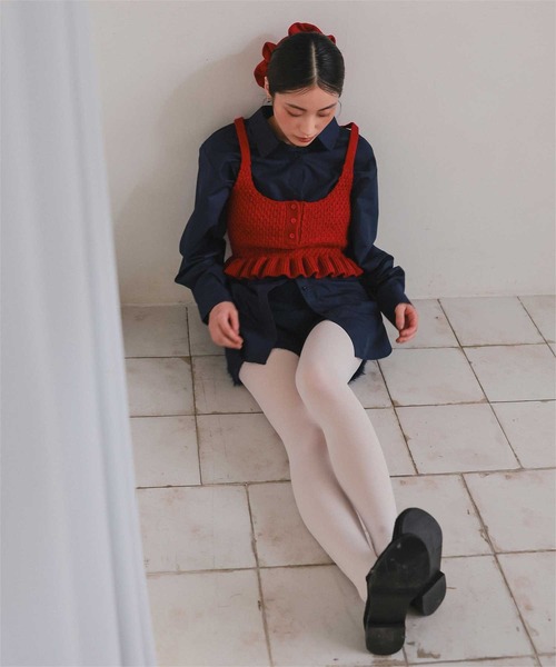 miette(ミエット)の「シュシュ付きニットキャミビスチェ(ニット/セーター・レディース・レッド/チャコール/ライトブルー・M/S/L)」の19枚目の写真