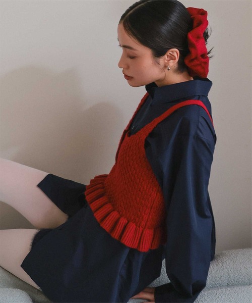 miette(ミエット)の「シュシュ付きニットキャミビスチェ(ニット/セーター・レディース・レッド/チャコール/ライトブルー・M/S/L)」の21枚目の写真