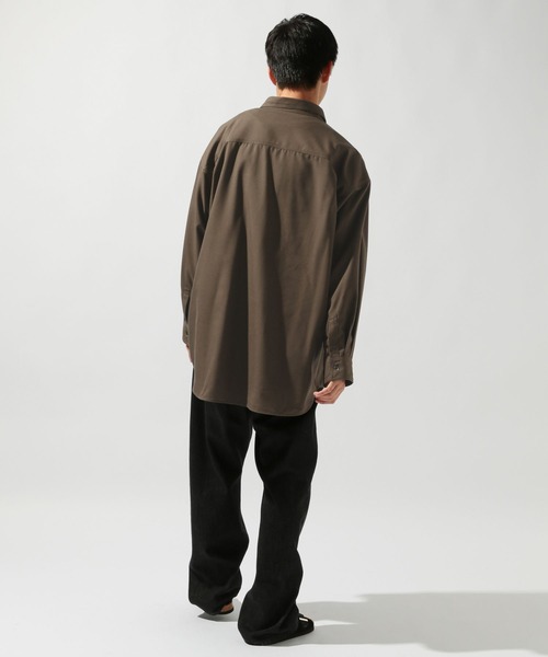 niko and...（ニコアンド）の「ワイドスリーブオーバーシャツ（シャツ/ブラウス・メンズ・ブラック/ライトブラウン・LARGE/MEDIUM）」の21枚目の写真