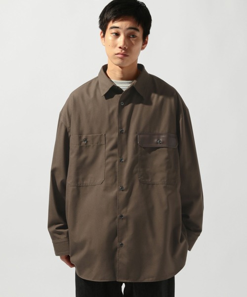 niko and...（ニコアンド）の「ワイドスリーブオーバーシャツ（シャツ/ブラウス・メンズ・ブラック/ライトブラウン・LARGE/MEDIUM）」の22枚目の写真