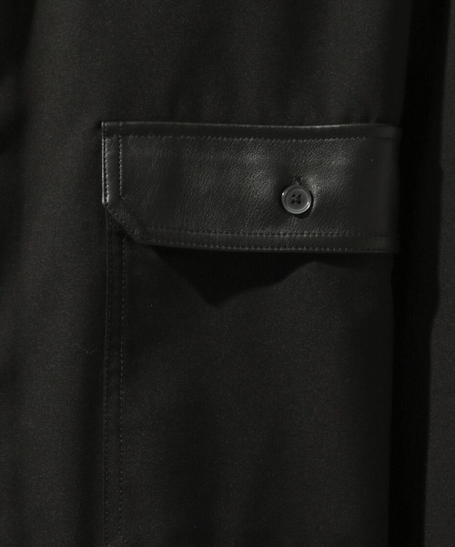 niko and...（ニコアンド）の「ワイドスリーブオーバーシャツ（シャツ/ブラウス・メンズ・ブラック/ライトブラウン・LARGE/MEDIUM）」の10枚目の写真