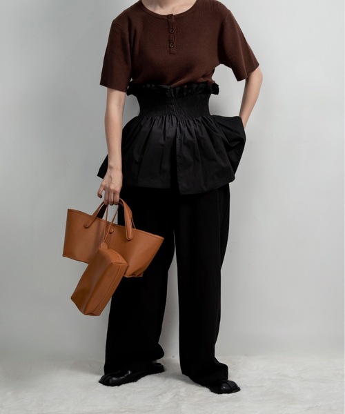 lawgy（ラウジー）の「2way landscape pouch set bag / 2wayランドスケープポーチセットバッグ（ショルダーバッグ・レディース・クリーム/キャメル/ブラック・FREE）」の12枚目の写真