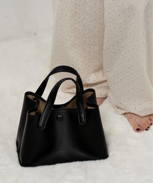 lawgy（ラウジー）の「2way landscape pouch set bag / 2wayランドスケープポーチセットバッグ（ショルダーバッグ・レディース・クリーム/キャメル/ブラック・FREE）」の15枚目の写真