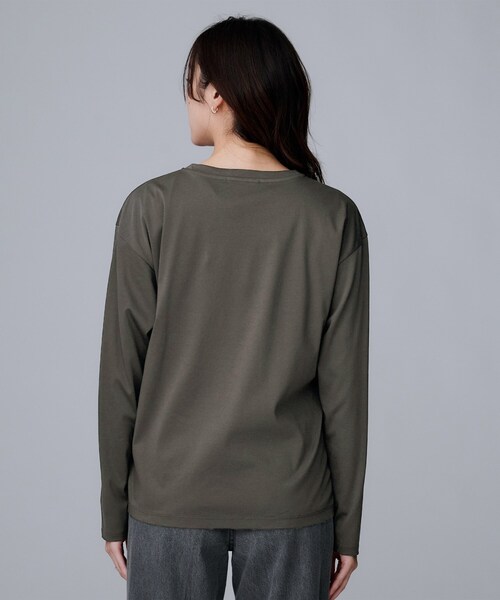 UNTITLED（アンタイトル）の「【洗える/コットン100%】グラフィックロンT（Tシャツ/カットソー・レディース・ホワイト系3/チャコール・00/04/50/48/44/02）」の14枚目の写真