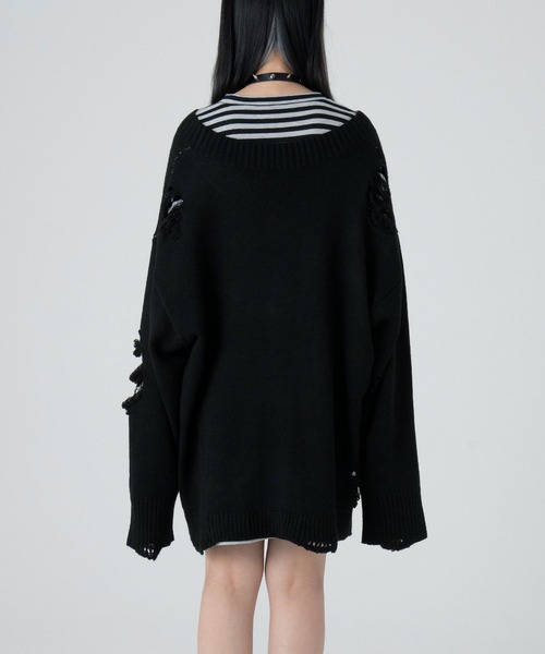 LAZYSLAY ショルダーベルトジップニット LAZYSLAY ニット セーター ショルダーベルトジップニット レディース