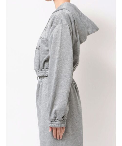 jouetie（ジュエティ）の「ラメクロップドZIPフーディー【セットアップ対応】ジップパーカー（パーカー・レディース・グレー/ピンク・MEDIUM）」の10枚目の写真