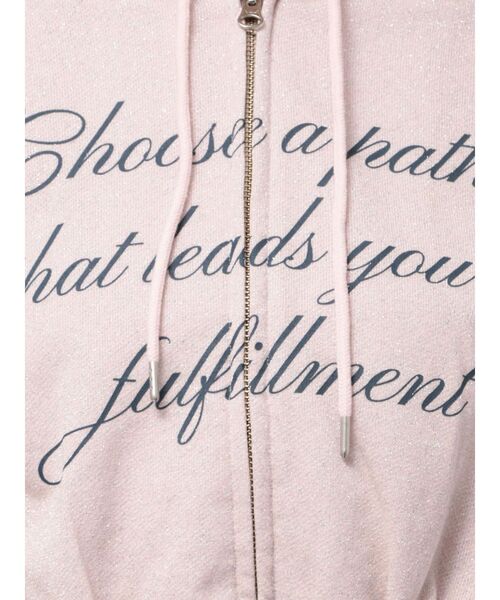 jouetie（ジュエティ）の「ラメクロップドZIPフーディー【セットアップ対応】ジップパーカー（パーカー・レディース・グレー/ピンク・MEDIUM）」の17枚目の写真