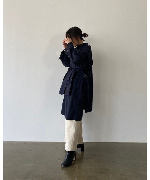 STRATA(エストラータ)の「ジレレイヤードライトコート 【低身長・小柄女性】(その他アウター・レディース・ベージュ/ネイビー・ONE SIZE)」の14枚目の写真