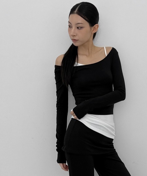 BLACKUP（ブラックアップ）の「[MADE] チコワイドUネック長袖Tシャツ（Tシャツ/カットソー・レディース・チャコール/グレー/ブラック・MEDIUM/SMALL）」の18枚目の写真
