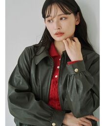 TONAL（トーナル）の「レースフェイクレザーブルゾン（ブルゾン）」