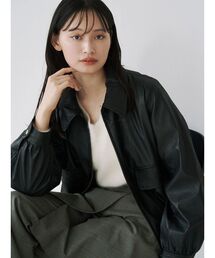 TONAL（トーナル）の「レースフェイクレザーブルゾン（ブルゾン）」