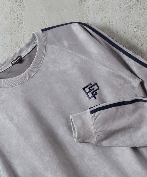 BAYBLO(ベイブロ)の「(SA) スウェード ロゴ ライン トレーナー(スウェット・メンズ・ブラック/ブラウン/グレー/アイボリー・M/L/LL)」の3枚目の写真