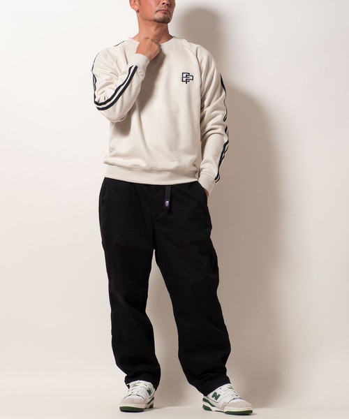 BAYBLO(ベイブロ)の「(SA) スウェード ロゴ ライン トレーナー(スウェット・メンズ・ブラック/ブラウン/グレー/アイボリー・M/L/LL)」の8枚目の写真