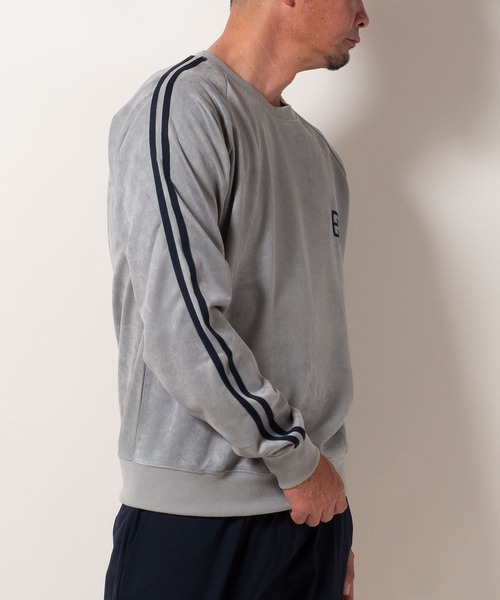 BAYBLO(ベイブロ)の「(SA) スウェード ロゴ ライン トレーナー(スウェット・メンズ・ブラック/ブラウン/グレー/アイボリー・M/L/LL)」の12枚目の写真