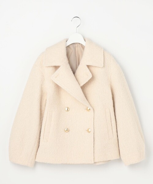 2WAY】ブークレーシャギーラメ アウター（ピーコート）｜ANY SIS