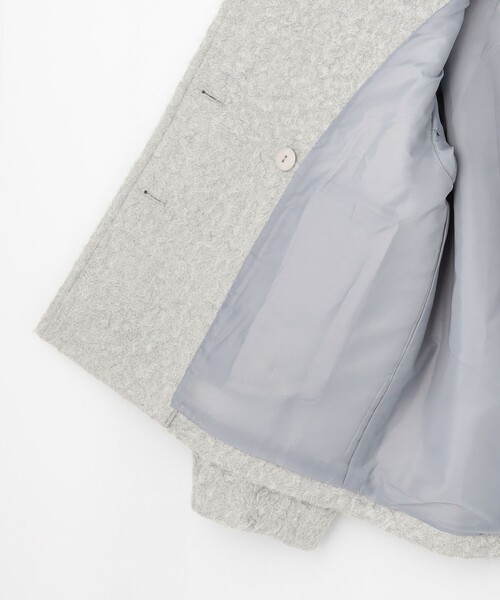 ANY SIS（エニィスィス）の「【2WAY】ブークレーシャギーラメ アウター（ピーコート・レディース・ライトグレー系/アイボリー系・SMALL/LARGE/MEDIUM）」の20枚目の写真
