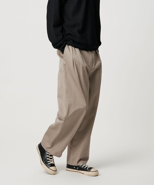 ダルカラー 2プリーツ ワイド チノパンツ NO.11（チノパンツ