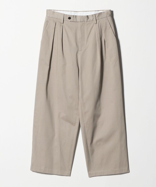 BEAUTY&YOUTH UNITED ARROWS（ビューティーアンドユースユナイテッドアローズ）の「ダルカラー 2プリーツ ワイド チノパンツ NO.11（チノパンツ・メンズ・オリーブ/オフホワイト・S/M/L/XL）」の10枚目の写真
