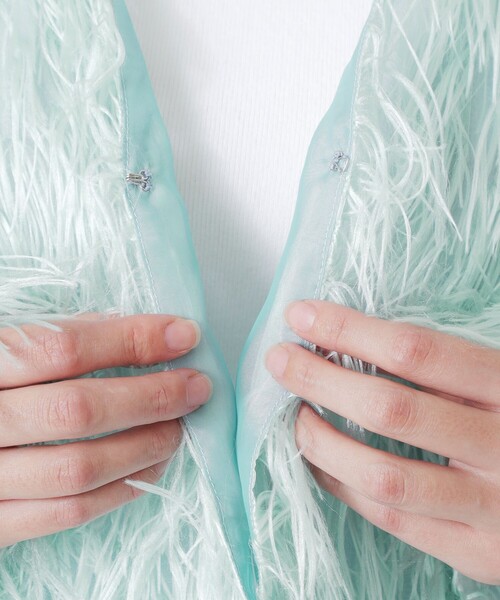 LOVELESS（ラブレス）の「フェザージャカードブルゾン（ブルゾン・レディース・ライトグリーン/オフホワイト・36）」の16枚目の写真